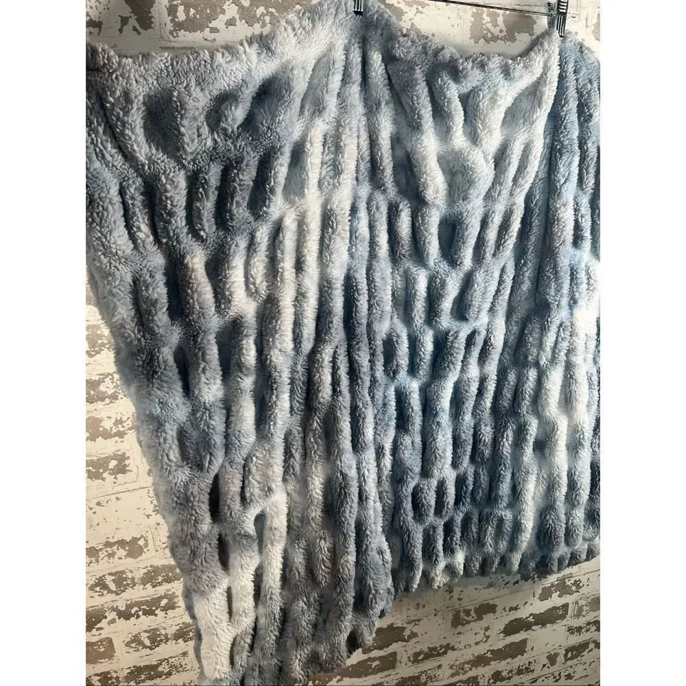 Minky corner | baby blanket square baby blue sky color